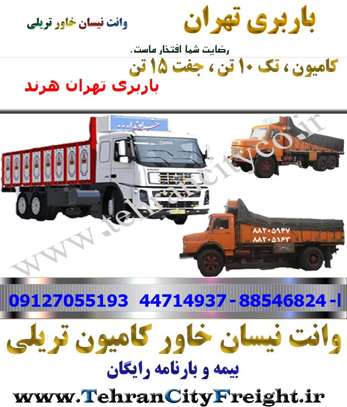 باربری کامیون تهران به هرند